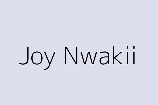 Joy Nwakii